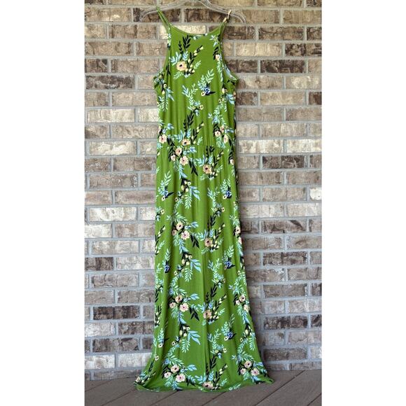 Maxi Floral Dress Sleeveless Coastal Tropical Print MEDIUM Beachy Vacation SERRA - Picture 5 of 7